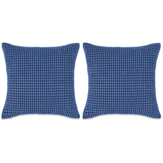 vidaXL pudesæt 2 stk. velour 45 x 45 cm blå