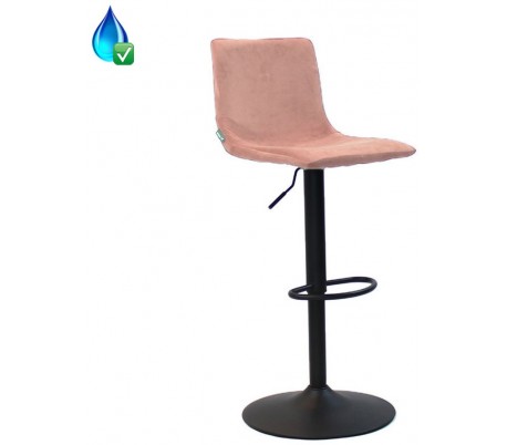 Frenkie Barstol i velour H90 - 110 cm - Sort/Rosa