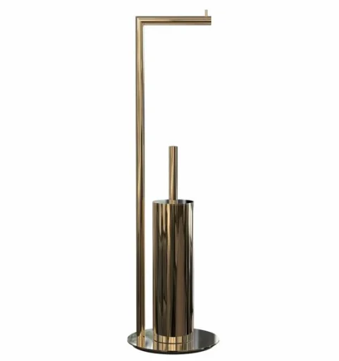 Frost Nova2 Toiletpapirholder m/Toiletbørste, Guld