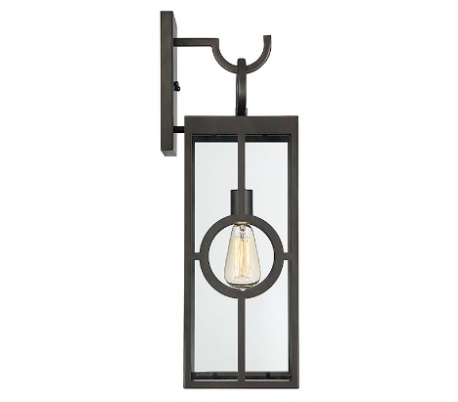Lauren 1 Væglampe H62 cm - Antik bronze/Klar