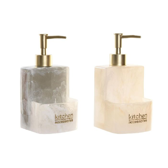 Sæbedispenser DKD Home Decor Køkken 2 enheder (9 x 8 x 18 cm)