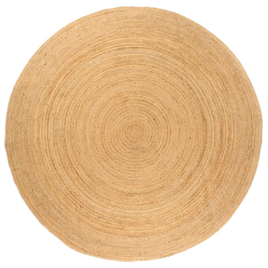 vidaXL gulvtæppe 210 cm flettet jute rundt