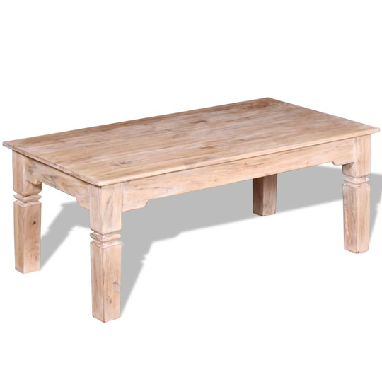 vidaXL sofabord massivt akacietræ 110 x 60 x 45 cm