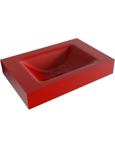 CLOUD væghængt håndvask 70 x 46 cm Solid surface - Rød