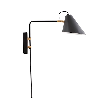 Club Væglampe Sort/Hvid 18-20 cm