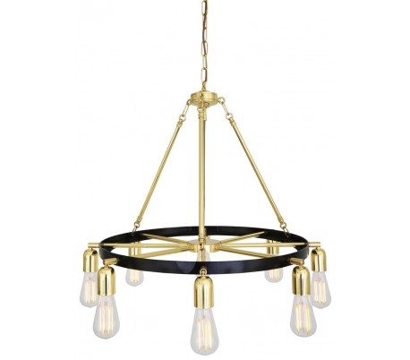 Duleek lysekrone Ø71 - 82 cm 8 x E27 - Poleret messing