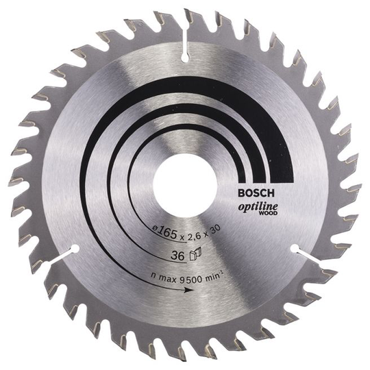 Bosch Rundsavsklinge.optiline 165x2,6x30mm 36 Tdr - 2608640603