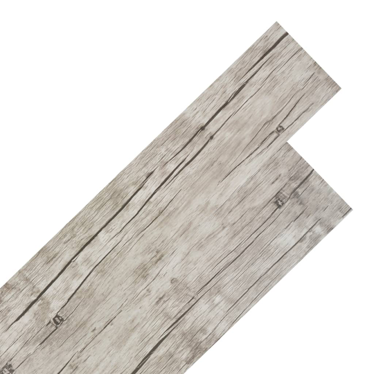 vidaXL selvklæbende PVC-gulvplanker 5,02 m² 2 mm egetræ afvasket
