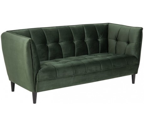 Jonna 2,5 personers sofa i velour B182 cm - Skovgrøn