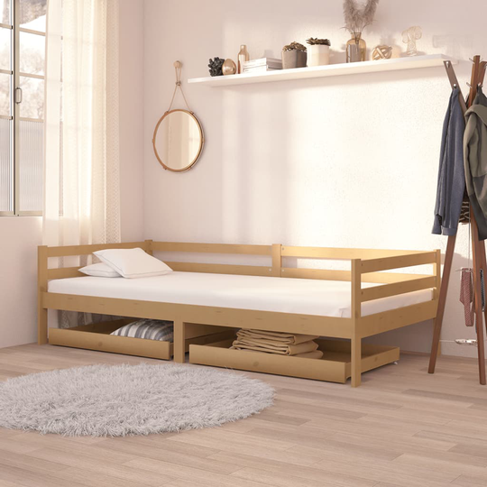 vidaXL skuffer til daybed 2 stk. massivt fyrretræ honningbrun