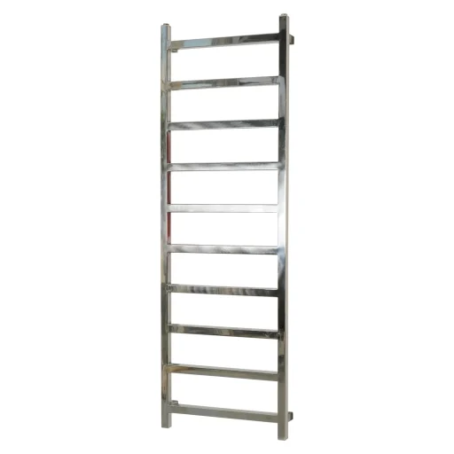 Kriss Upper håndklædetørrer t/Central-/Fjernvarme 1500x500 mm, poleret rustfrit stål