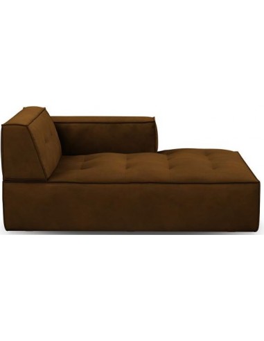 Brandon højrevendt daybed i velour 173 x 118 cm - Gyldengrøn