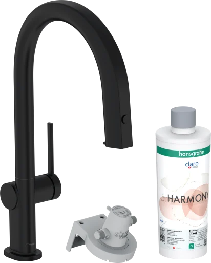 Hansgrohe Aqittura M91 køkkenarmatur, udtræk, sort