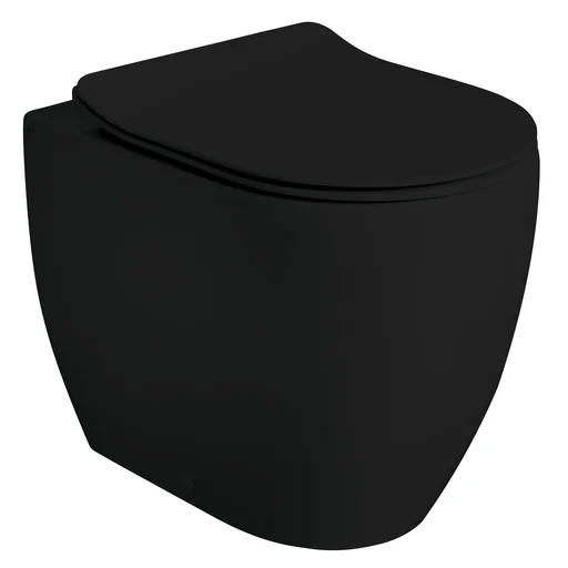 Lavabo Glomp back-to-wall toilet, rimless, mat sort