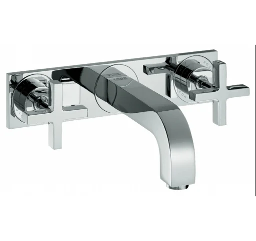 Axor Citterio 3-huls vandhane med krydsgreb, indbygning, 166 mm, krom