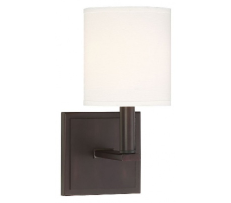 Waverly Væglampe H28 cm - Antik bronze/Hvid