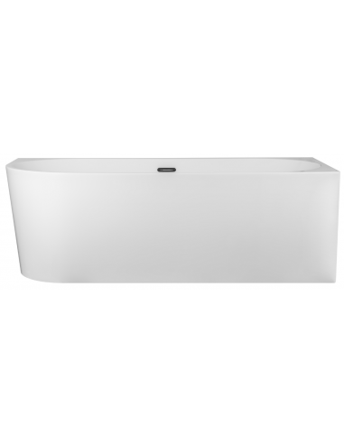 Intero højrevendt hjørnemonteret badekar 160 x 75 cm Akryl - Blank hvid/Krom