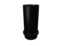 Prefa skydestykke 0,7x80mm - sort RAL9005. P10
