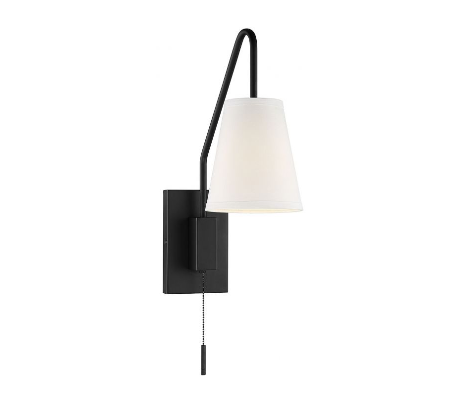Owen 1 Væglampe H31 cm - Mat sort/Hvid