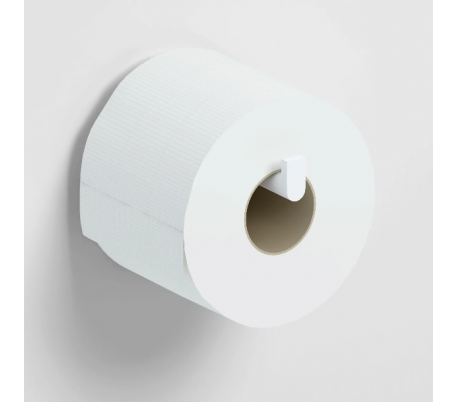FLAT Toiletrulleholder D12,1 cm - Mat hvid