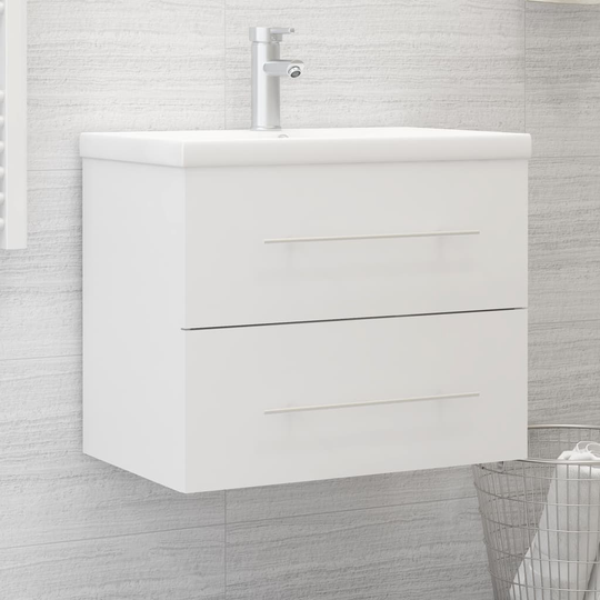 vidaXL vaskeskab 60x38,5x48 cm spånplade hvid