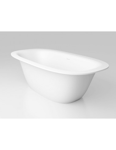 BETA V2 fritstående badekar 185 x 95 cm solid surface - Mat hvid