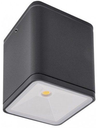 BETA Påbygningsspot i aluminium 9 x 9 cm 1 x 6W COB LED - Mat mørkegrå