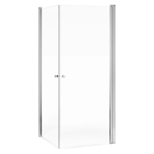 Gustavsberg Square brusehjørne med 2 døre 100x100 cm, krom profil, klarglas