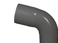 Plastmo bøjning 75° Grafit 75 - Plastmo