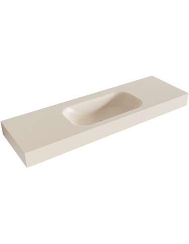BIG SMALL væghængt håndvask 150 x 46 cm Solid surface - Linned