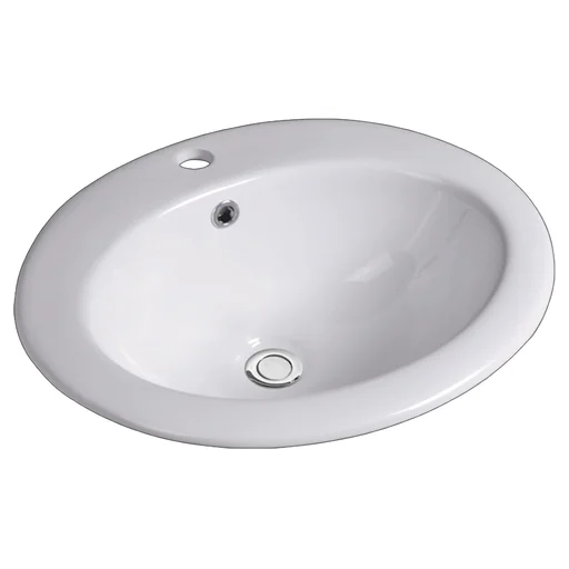 Lavabo Gino porcelænsbadvask 510x450x195 mm planlimning hvid