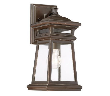 Taylor 1 Væglampe H36 cm - Antik guldbronze/Klar
