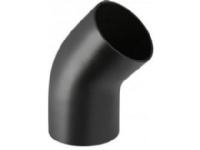 200 mm x 45° Bøjning med stor radius sort PEH Geberit