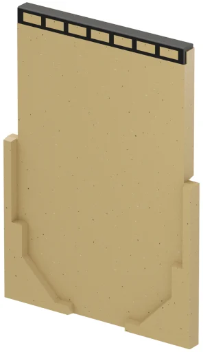 ACO V200G lukket endevæg til V200G 200 mm render m/stbj.karm