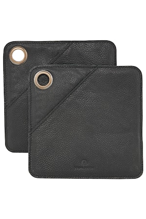 Grydelappe 2st Square 20x20 cm - Sort