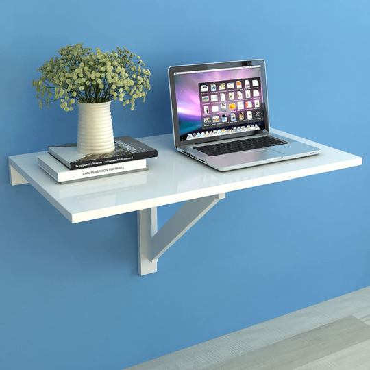 vidaXL væghængt klapbord 100 x 60 cm hvid