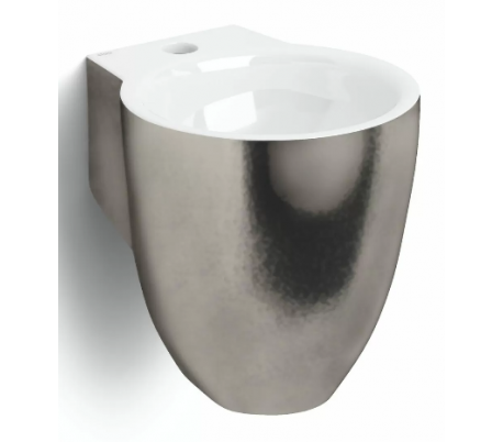 FLUSH 6 Håndvask 27 x 31,5 cm Keramik - Platinum/Hvid højglans