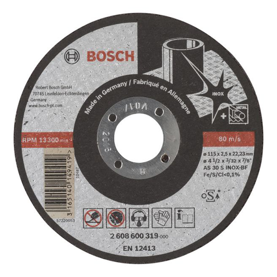 Bosch Skæreskive 115x2,5 Inox - 2608600319