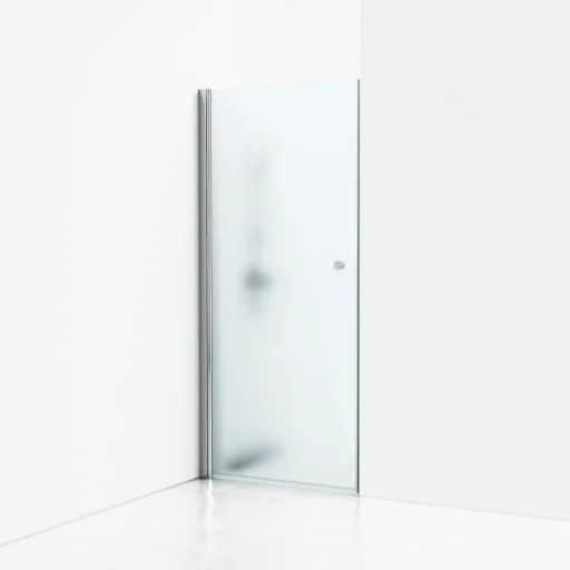 Svedbergs Skoga svingdør 70 cm, frostet glas/blank alu