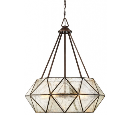 Tartan 5 Loftlampe Ø71 cm - Antik bronze/Brændt glas