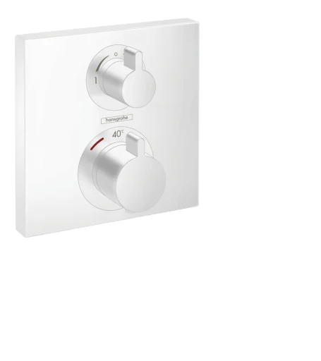 Hansgrohe Ecostat Square brusebatteri t/indbygning m/omskifter, mathvid