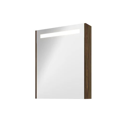 Sanibell Proline spejlskab med belysning, 60x74 cm, cabana eg