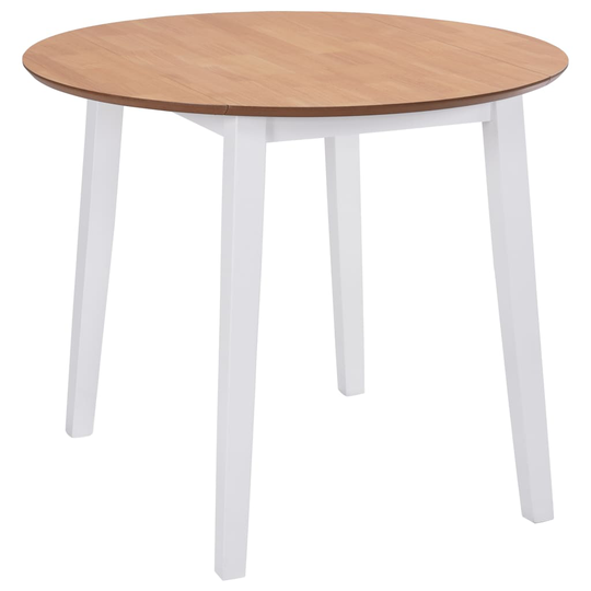 vidaXL klapbord rundt MDF hvid