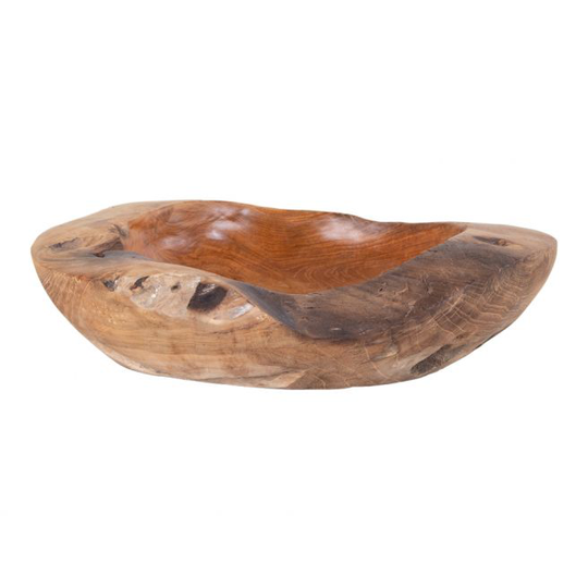 Medium skål i teaktræ Ø30xh10 cm. - 4501011