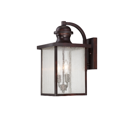 Newberry 2 Væglampe H43 cm - Antik bronze/Klar med dråbe effekt