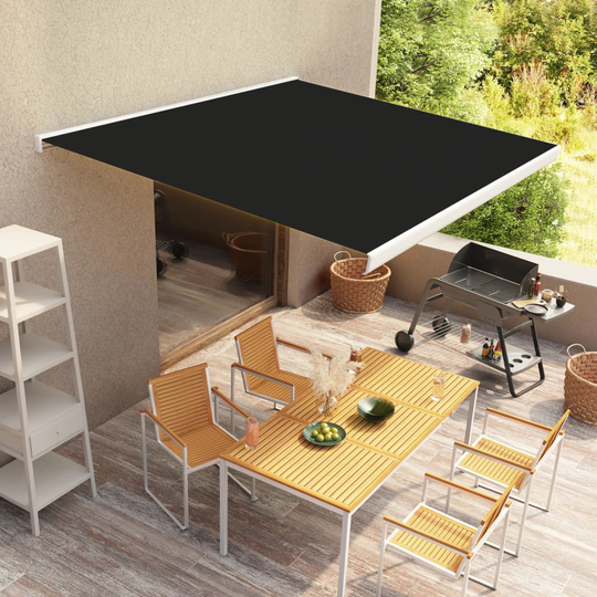 vidaXL motoriseret kassettemarkise 350 cm antracitgrå