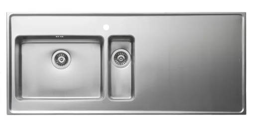 Intra Juvel stålbord QUBE 1400 mm vask til venstre