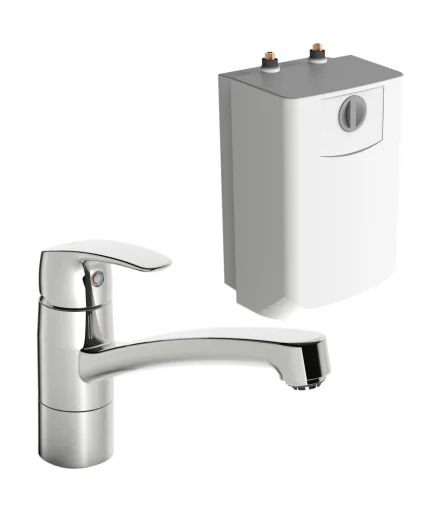 Oras Safira køkkenarmatur m/5 liters vandvarmer, krom