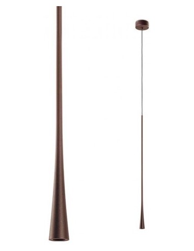 ITO Loftlampe i aluminium Ø3,2 cm 1 x 7W SMD LED - Mat kaffebrun