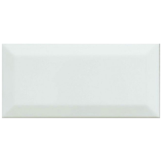 Metro Biselado Hvid Blank Facet 10x20 cm